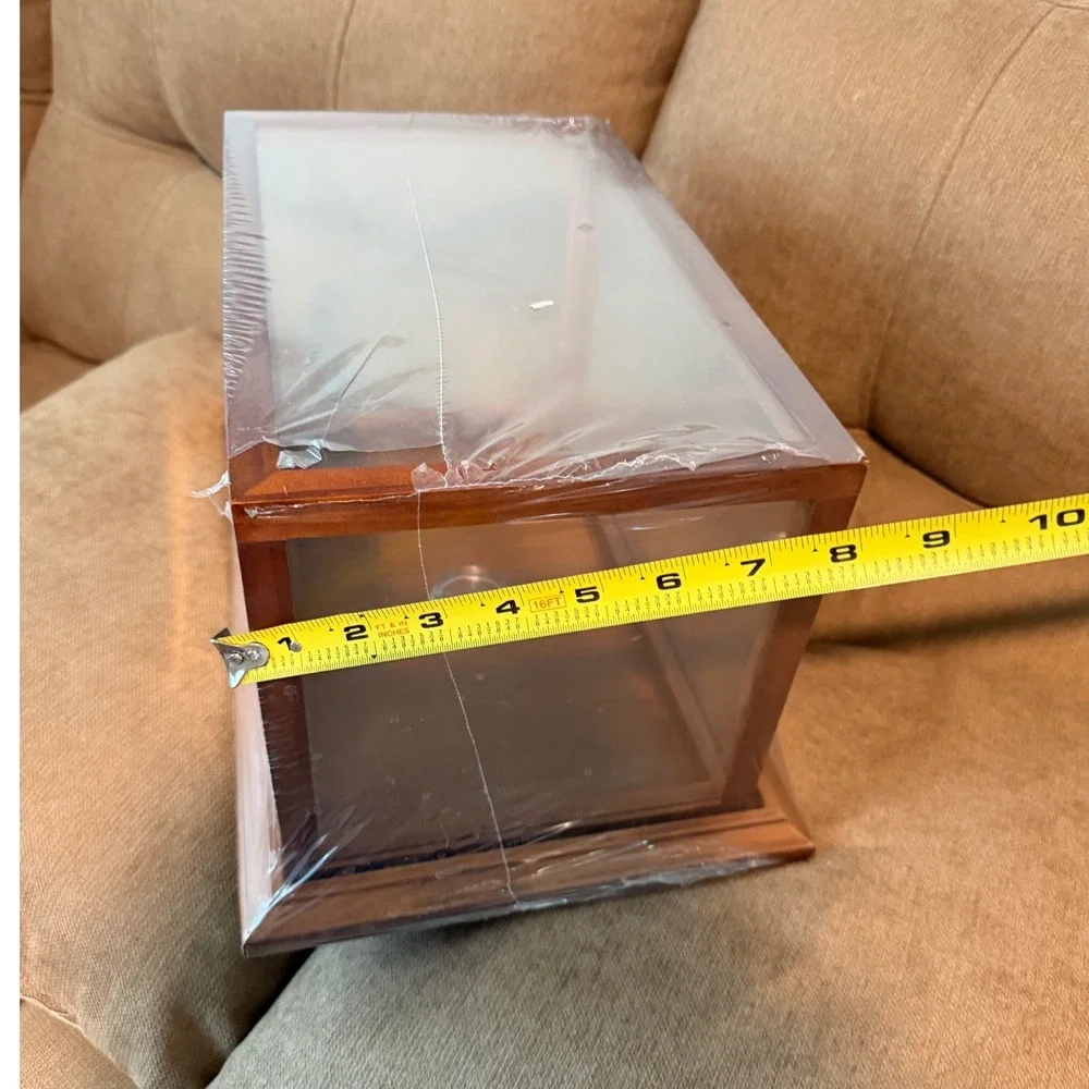 Studio Decor Football Display Case Mirrored Back Wood Frame 89054 New